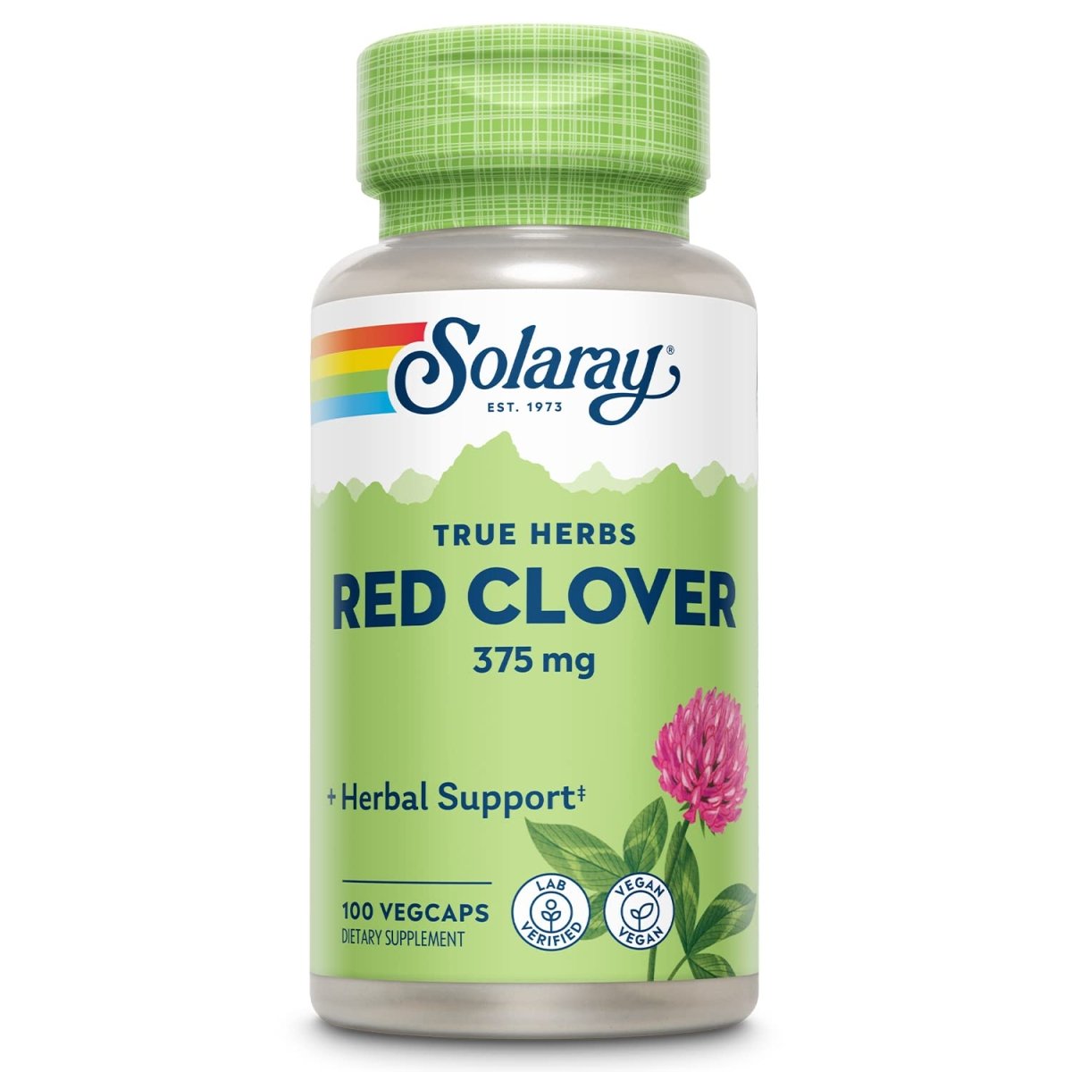 Solaray Red Clover Blossom, Veg Cap (Btl-Plastic) 375mg 100ct