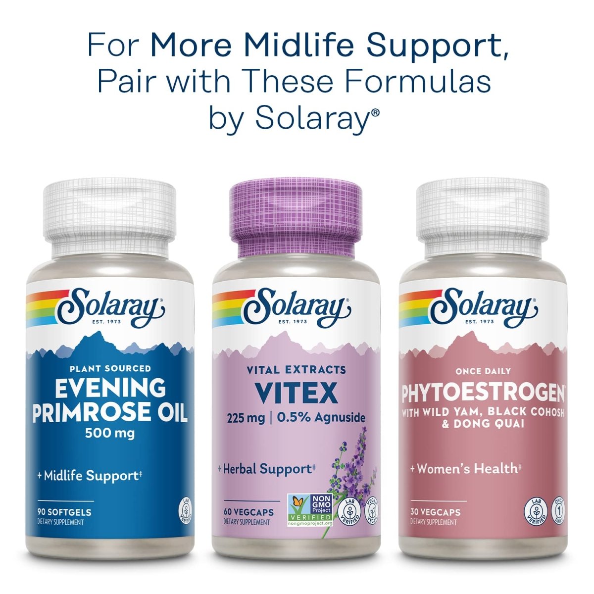 Solaray Red Clover Blossom, Veg Cap (Btl-Plastic) 375mg 100ct