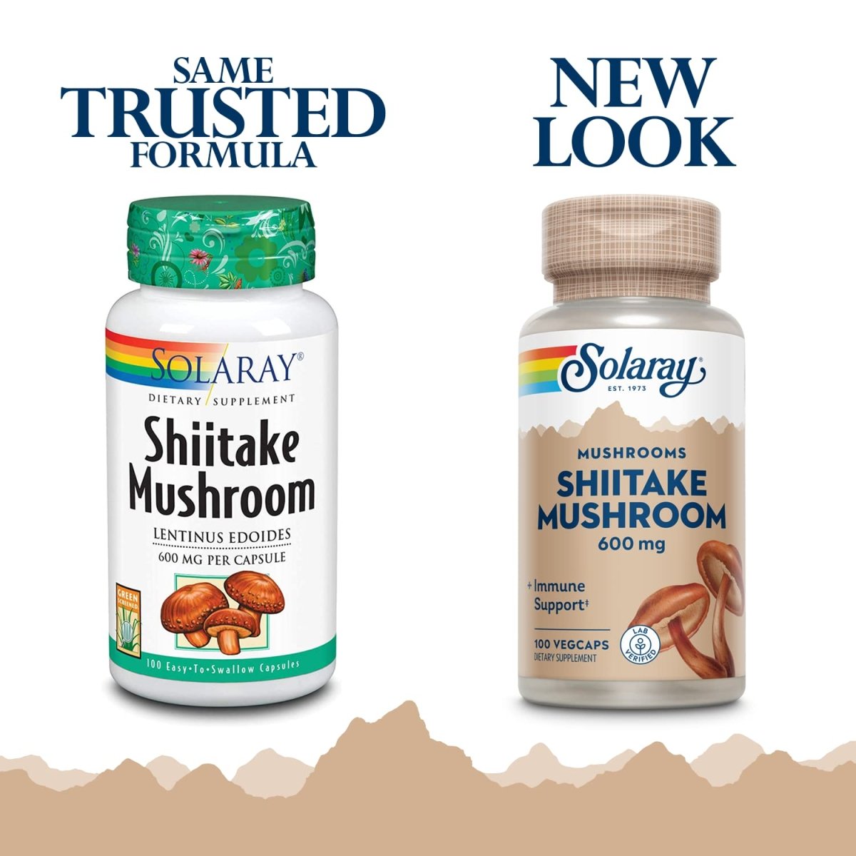 SOLARAY Shiitake Mushroom 600 mg 100 Count