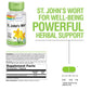 SOLARAY St Johns Wort 325mg Whole Aerial Non-GMO, Vegan Lab Verified (100 CT)