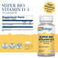 SOLARAY Super Bio Vitamin D-3 in Non-GMO Coconut Oil 5000IU Strong Bones & Immune System Support High Bioavailability No Soy 120 Softgels