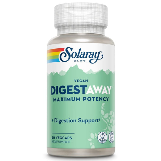SOLARAY Super Digestaway Plant Enzymes, Veg Cap (Btl-Plastic) 60ct