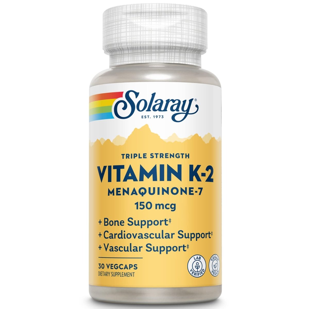 SOLARAY Triple Strength Vitamin K-2 as MK-7, 150 mcg 30ct