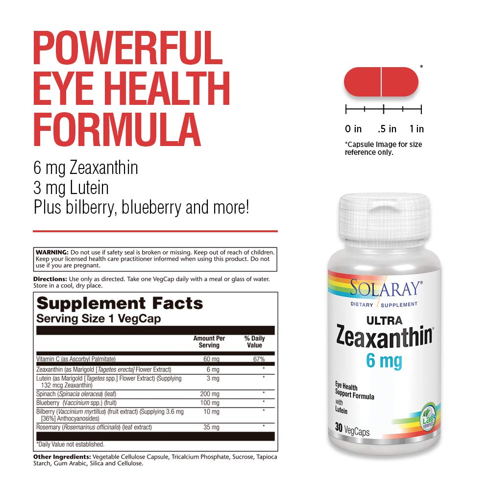 SOLARAY Ultra Zeaxanthin 6 mg 30ct