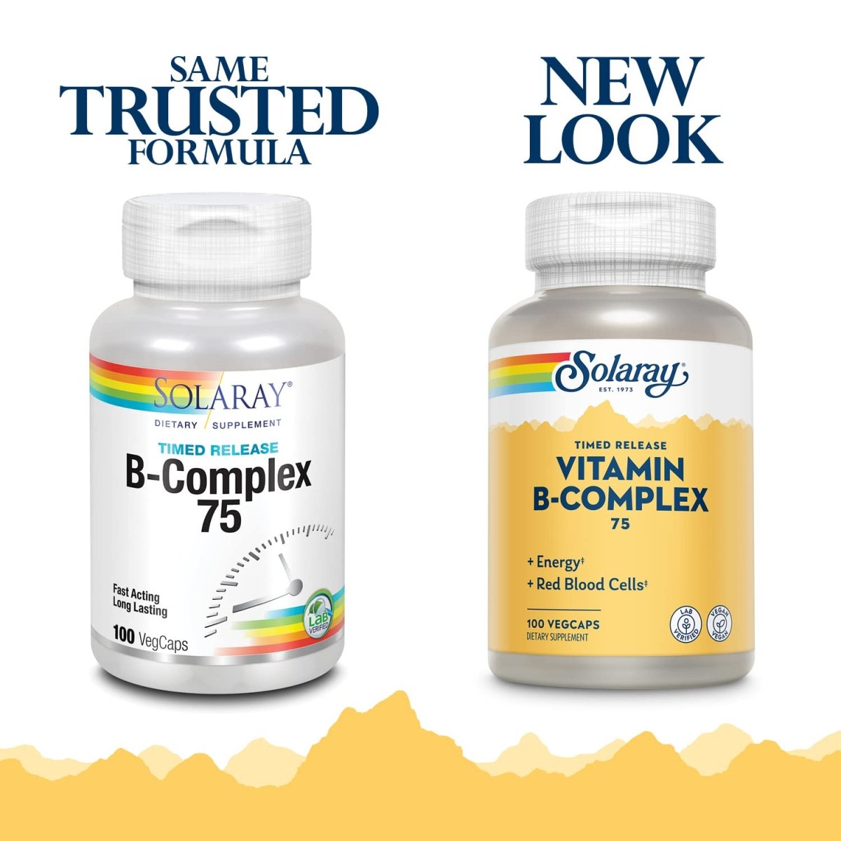 SOLARAY Vitamin B-Complex 75mg 100 VegCaps