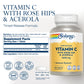 SOLARAY Vitamin C w/Rose Hips & Acerola, 1000mg, Two-Stage Timed-Release Healthy Immune Function (250 Tabs) (100 Servings, 100 Tablets)