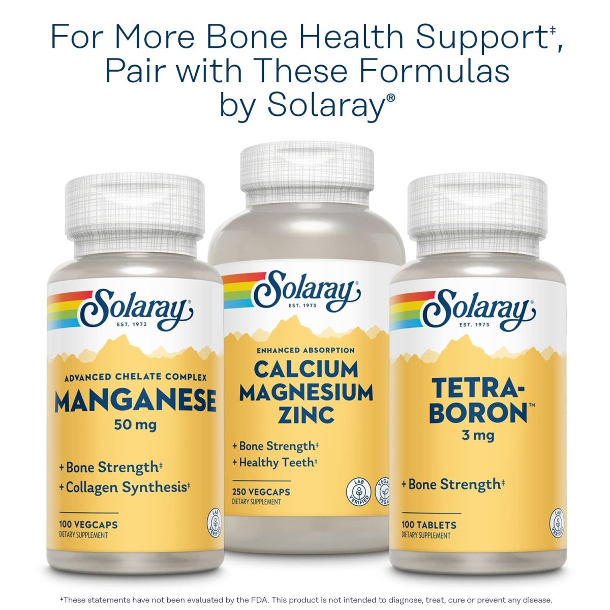 SOLARAY Vitamin D3 K2, K2 D3 Vitamin Supplement for Calcium Absorption, Bone Strength, Cardiovascular & Immune Function Support, Made Without Soy, 60-Day Guarantee, 60 Servings, 60 VegCaps