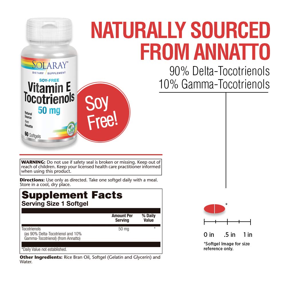 SOLARAY Vitamin E Tocotrienols 50mg 50ct