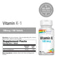 SOLARAY Vitamin K-1 100mcg 100 Tablets