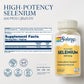 Solaray Yeast Free Selenium 200mcg, Healthy Immune System & Thyroid Function Support, High Absorption, Vegan, 90 VegCaps