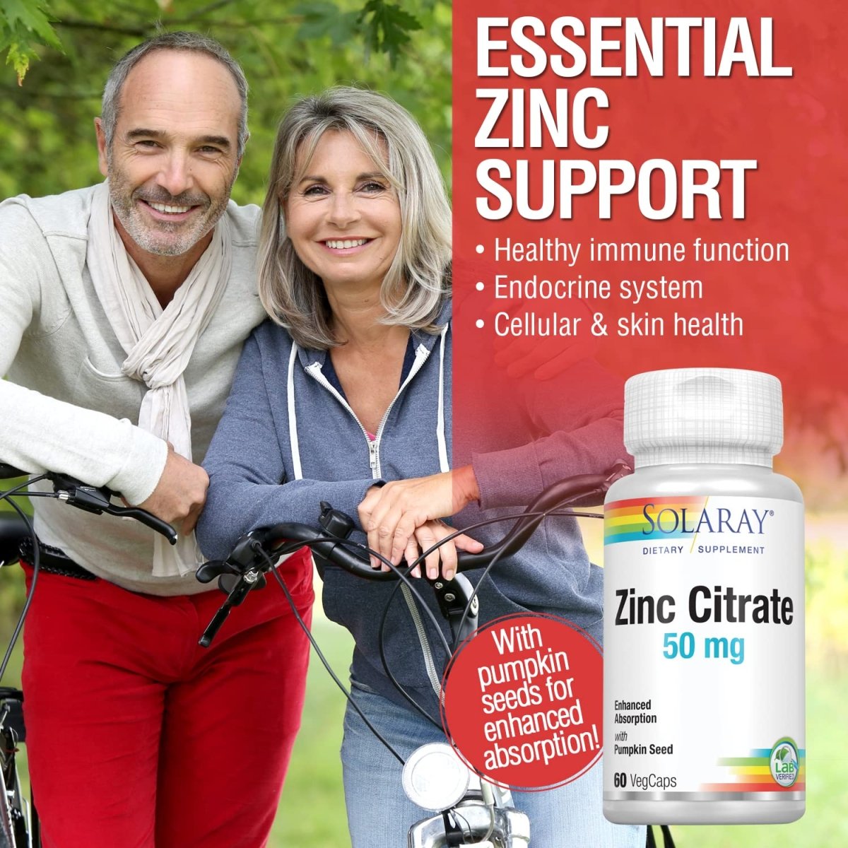 Solaray Zinc Citrate 50mg 60ct
