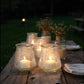 Speckled Bubble Glass Hurricane Vase
