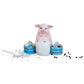 Vintage-Inspired Stoneware Pig Mustard Pot with 3 Sections & Spoon