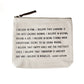 I Believe In Pink (Audreey Hepburn Quote) Canvas Zip Bag