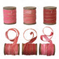 Pink & Red Velvet Ribbon on Wood Spool