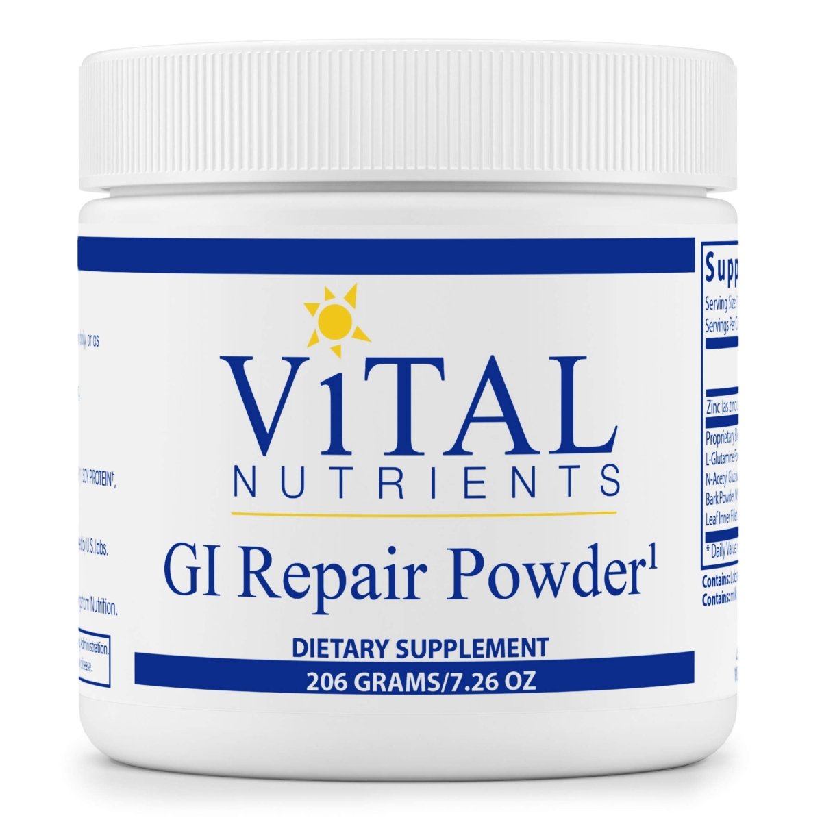 Vital Nutrients GI Repair Powder 168 or 208 Grams