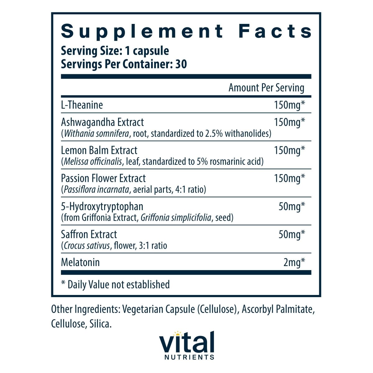 Vital Nutrients Sleep + Recover 30 Capsules
