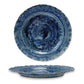 Blue Reactive Glaze Cermamic Dinner Plate