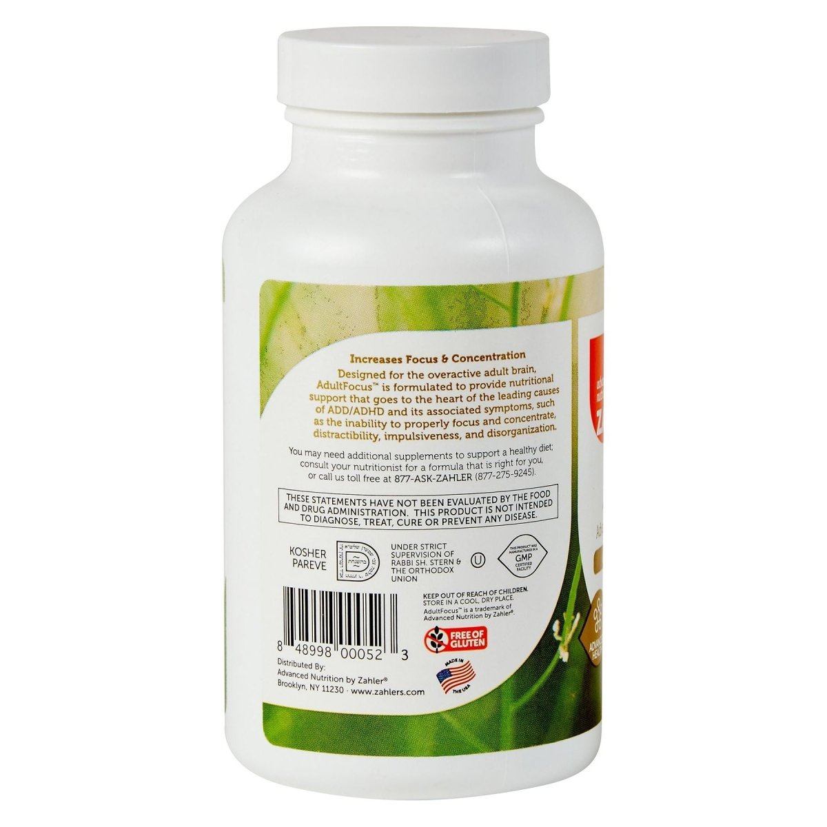 Zahler - AdultFocus Cognitive Health Support - 60 Capsules