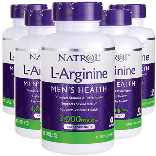 L-Arginine 3000mg 5X90 Tablets Natrol Expires 2024 Vitamin B-12