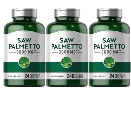 Saw Palmetto 3600mg 3X240 Caps Gluten Free/No Soy/No Preservatives
