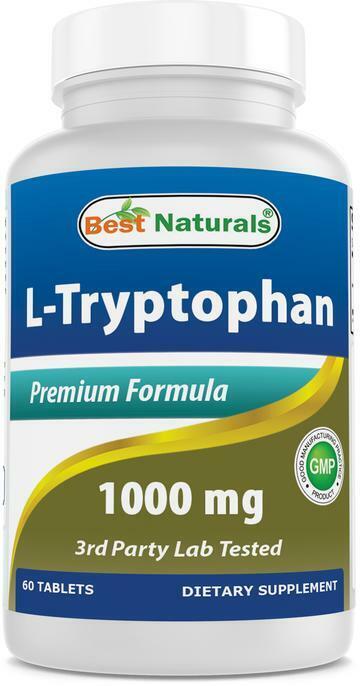 L-Tryptophan 1000mg per Tablet 60 Tabs Natural No Preservatives