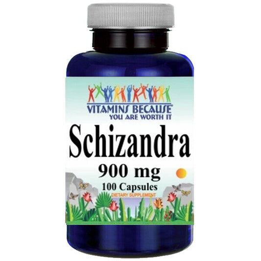 Schizandra 900mg 100 Caps (Schisandra chinesis) (berry)