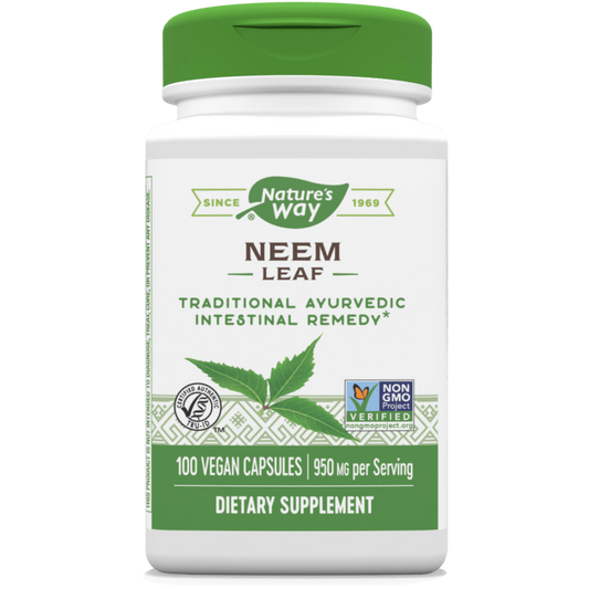 Nature's Way Neem Leaf 950mg 100 Caps AYURVEDIC INTESTINAL HERB