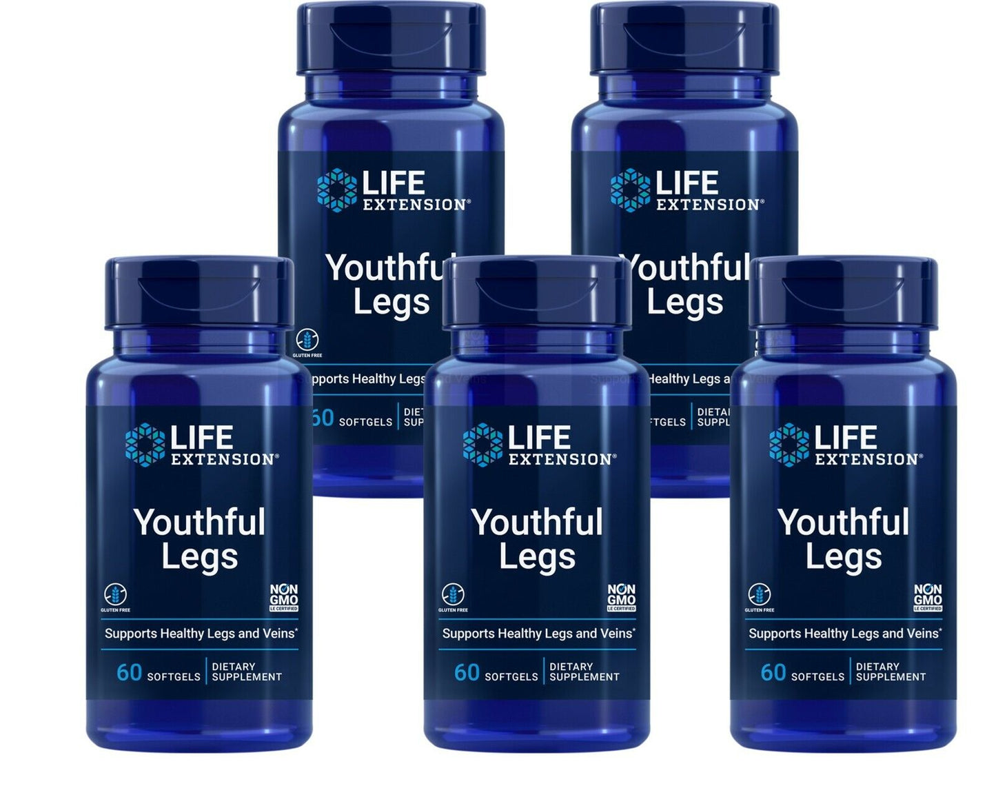 Life Extension Youthful Legs 5X60 Softgels | Diosmin 450mg Hesperidin 50mg | Vein & Leg Support