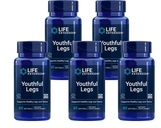 Life Extension Youthful Legs 5X60 Softgels | Diosmin 450mg Hesperidin 50mg | Vein & Leg Support
