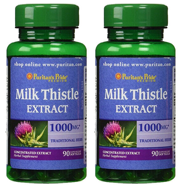 Milk Thistle 1000mg 4:1 Extract 2X90 or 1X180 (Silybum marianum) by Puritan