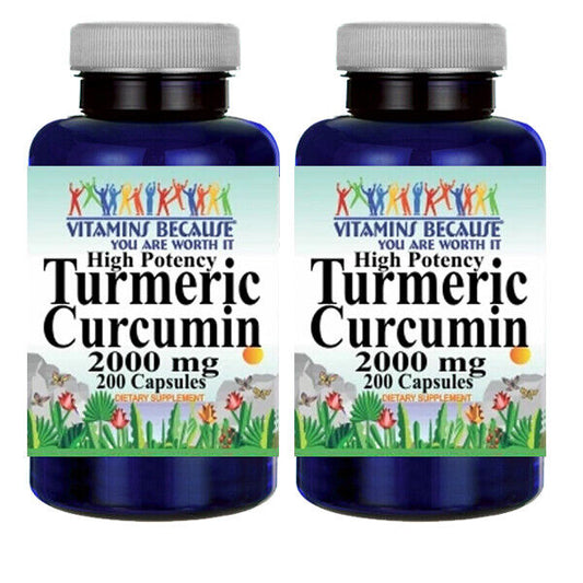 Turmeric Curcumin 2000mg 95% Curcuminoids 2X200 Caps