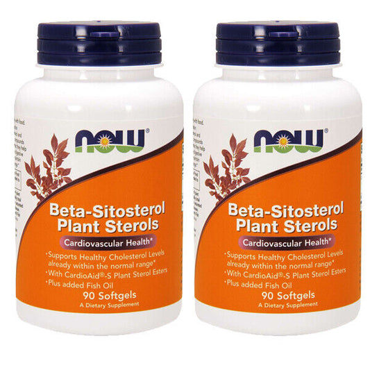 NOW Foods Beta-Sitosterol Plant Sterols 1000mg, 2X90 or 1X180 Softgels