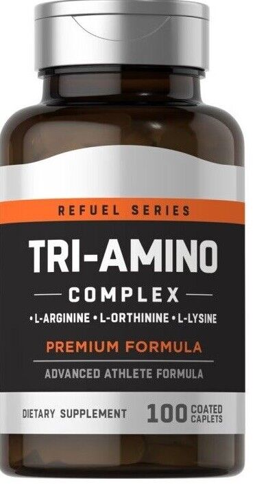 L-Arginine 1400mg L-Ornithine L-Lysine Workout Stamina Supplement 100 Caplets