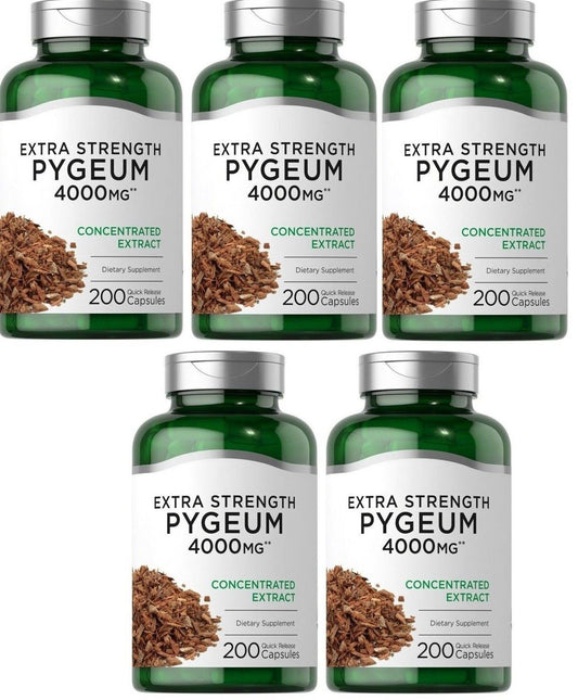 Pygeum 4000mg 5X200 Caps (Pygeum africanum) ***1000 caps Total***