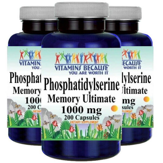 Phosphatidylserine 1000mg 3X200 Highest Potency USD Approved Facility