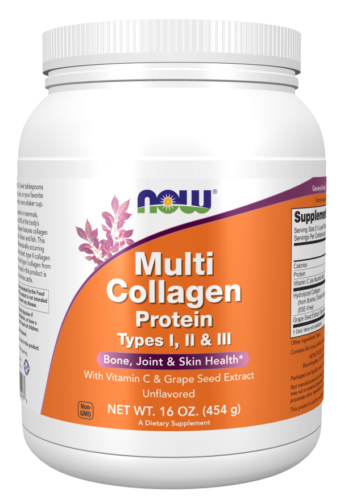 Now Foods MULTI COLLAGEN PROTEIN 16 oz Types I, II, III Bone/Joint/Skin/Workout