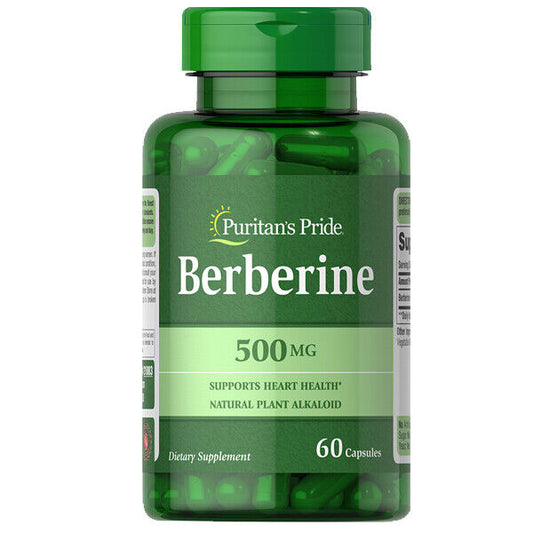 Berberine 500 mg 60 Caps Puritan (Berberis aristata Berberine HCL) Puritan