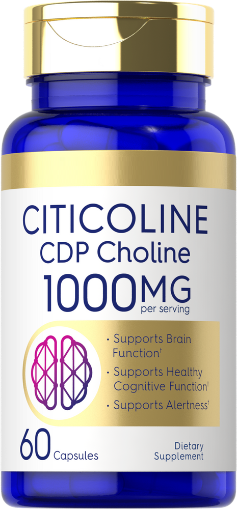 Citicoline CDP Choline 1000mg 60 Caps supports Brain Cognitive Function