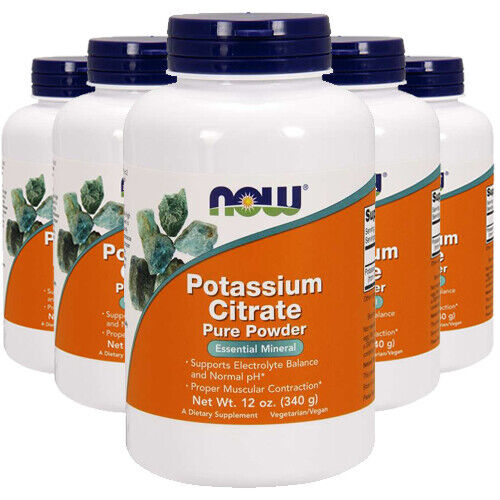 POTASSIUM CITRATE Pure Powder  340 grams 5X12 oz Now Foods 243 Servings per bott