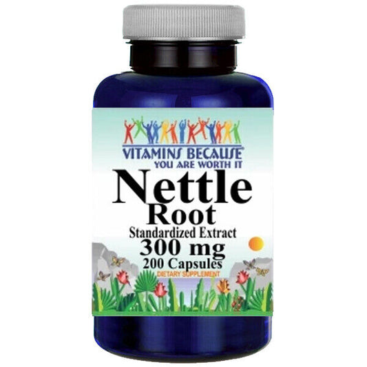 Stinging Nettle Root 300mg Standardized Extract 200 Caps Urtica Dioica by VB