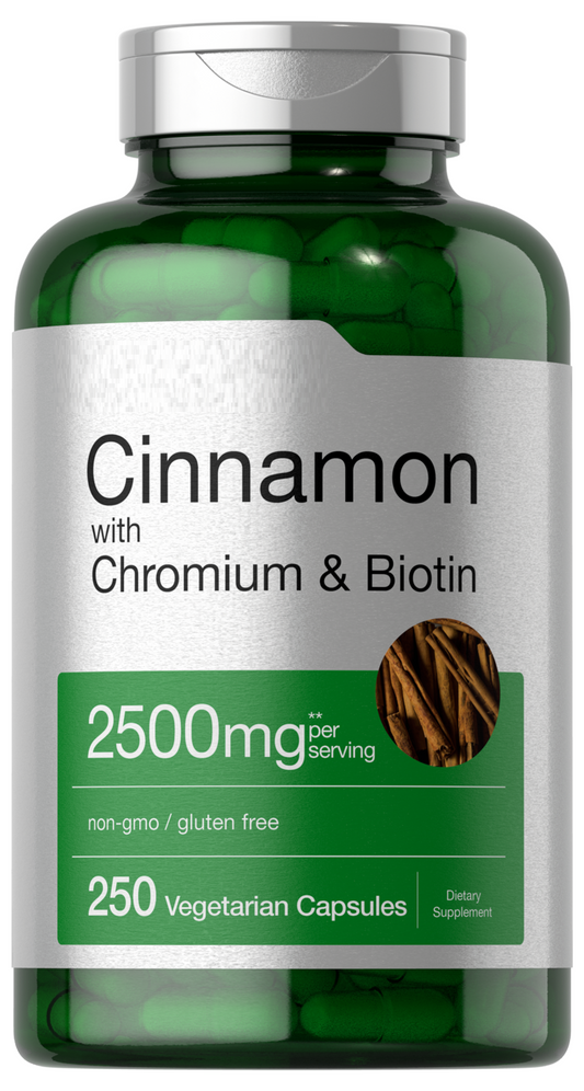 Ceylon Cinnamon 2500mg  with Chromium & Biotin 250Caps Vegeterian/Non GMO