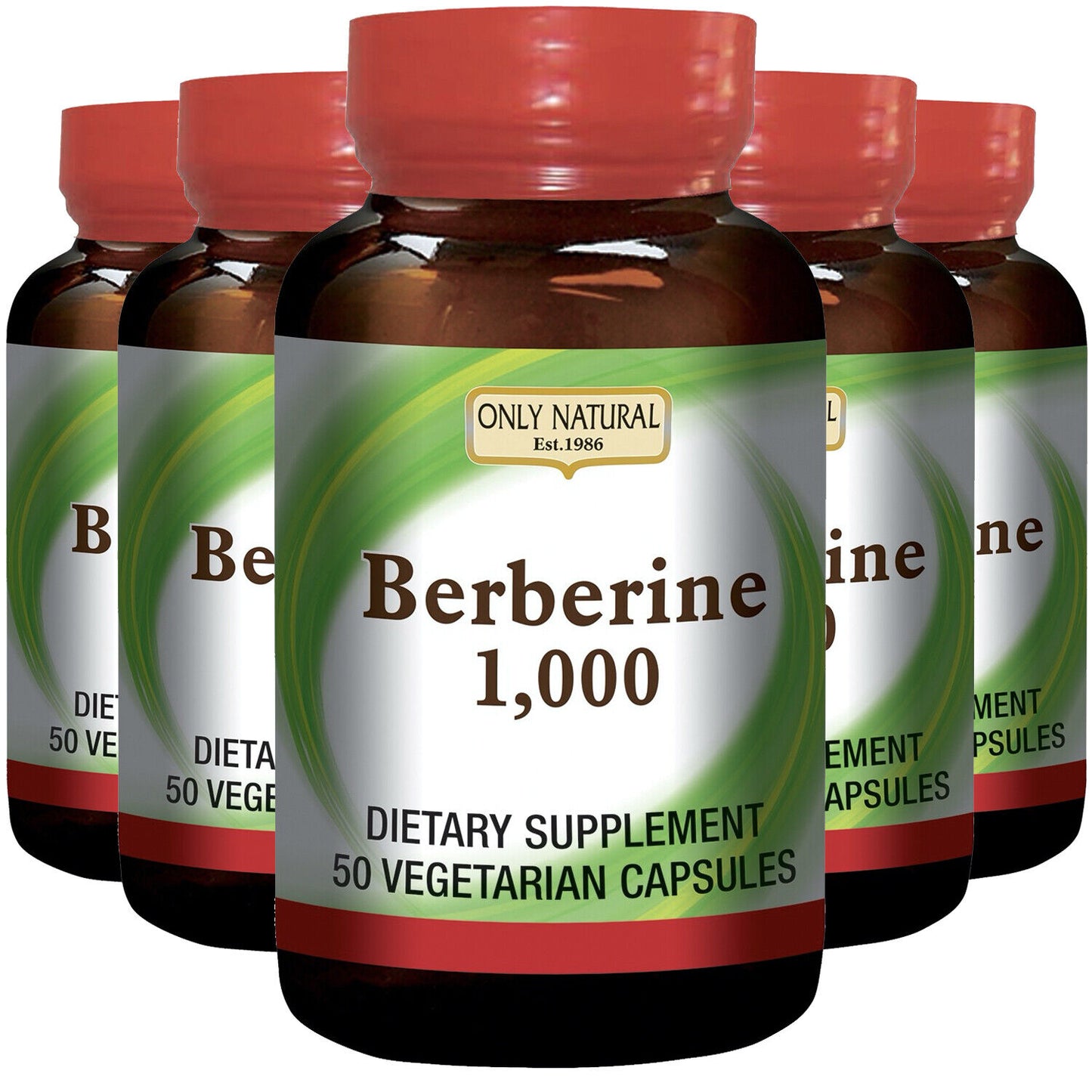 Only Natural Berberine 1000 mg 5X50 Vegetarian Capsules