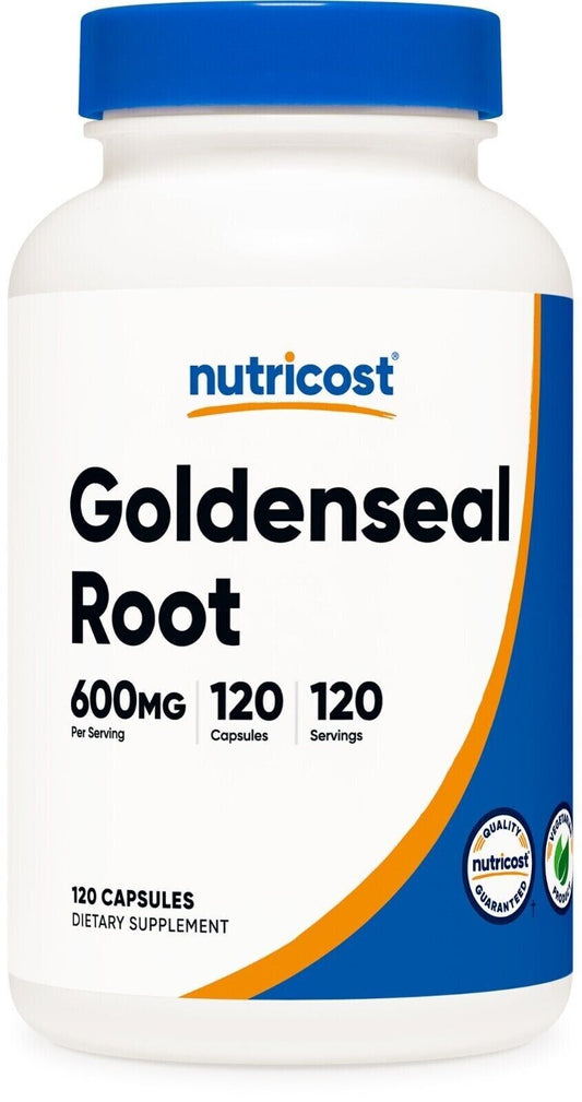 Goldenseal Root 600mg 120 Caps Nutricost NON-GMO/Vegeterain Digestive Health/UTI