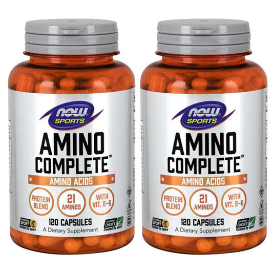Now Foods Amino Complete 2X120  L-Tryptophan/L-Arginine/L-Ornithine/L-Glutamine