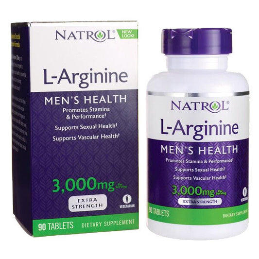 L-Arginine 3000mg 90 Tablets Natrol Exp 2024 Vitamin B-12 Fish Free/Milk Free