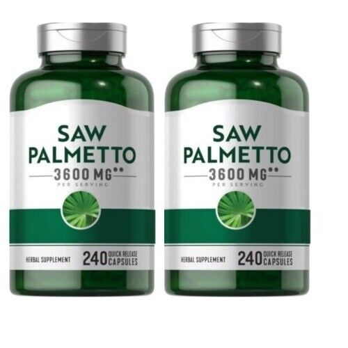 Saw Palmetto 3600mg 2X240 Caps Gluten Free/No Soy/No Preservatives