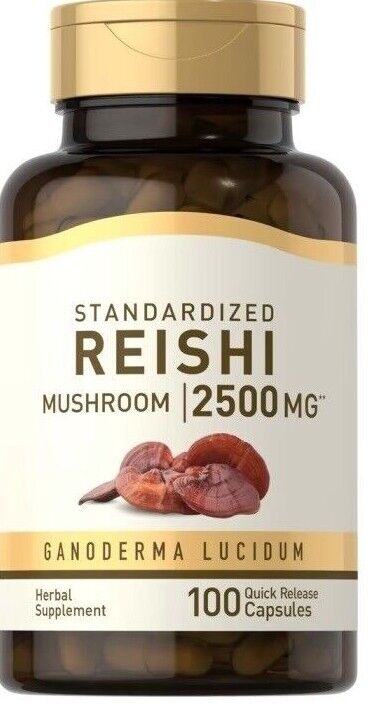 Reishi Mushroom 2500mg 100 Caps Non-GMO/No Gluten Polysaccharides 175mg