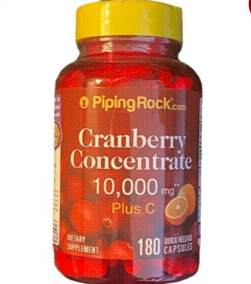Cranberry 10000mg + Vitamin C Supplement 180 Caps