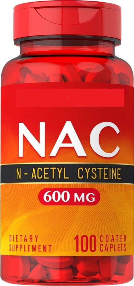 N-Acetyl Cysteine (NAC) 600 mg 100 Caps Converted by Body to Glutathione NON GMO